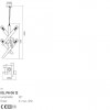 Suspension Incanti Galea, metal, matt black/antique brass, 6XE27, D.30 cm