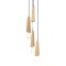 Suspension Incanti Galea, metal, matt black/antique brass, 4XE27, D.25 cm