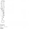 Suspension Incanti Galea, metal, matt black/antique brass, 6XE27, D.30 cm