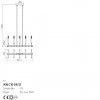 Chandelier Incanti Konig, metal, matt black/antique brass, 10XE14, L.85 cm