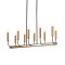 Chandelier Incanti Konig, metal, matt black/antique brass, 10XE14, L.85 cm