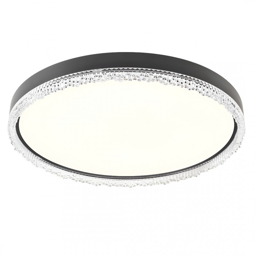Ceiling lamp Incanti Monarch, metal, sand black, LED CCT, 53W, 3329 lumens, 3000K/4000K/6000K, D.60 cm