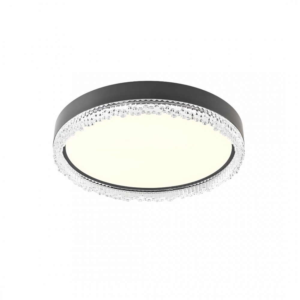 Ceiling lamp Incanti Monarch, metal, sand black, LED CCT, 40W, 2341 lumens, 3000K/4000K/6000K, D.40 cm