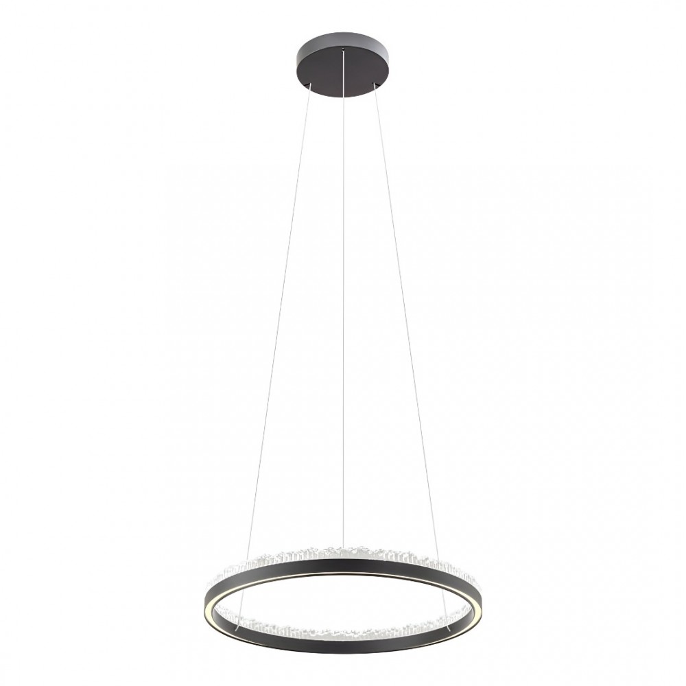 Suspension Incanti Monarch, metal, sand black, LED CCT, 53W, 3060 lumens, 3000K/4000K/6000K, D.60 cm