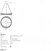Suspension Incanti Oblige, metal, gold plated, dimmable, LED CCT, 31W, 2418 lumens, 3000K/4000K/6000K, D.60 cm