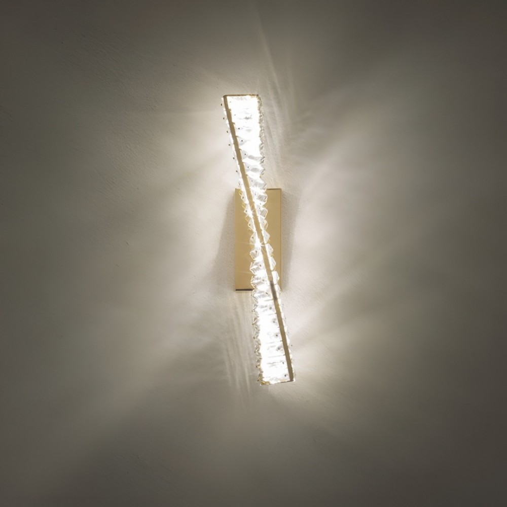 Wall lamp Incanti Oblige, metal, gold plated, dimmable, LED CCT, 17W, 1310 lumens, 3000K/4000K/6000K, H.50 cm