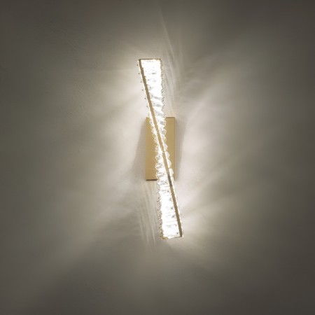 Wall lamp Incanti Oblige, metal, gold plated, dimmable, LED CCT, 17W, 1310 lumens, 3000K/4000K/6000K, H.50 cm