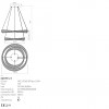 Suspension Incanti Oblige, metal, gold plated, dimmable, LED CCT, 73W, 5606 lumens, 3000K/4000K/6000K, D.80 cm