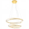 Suspension Incanti Oblige, metal, gold plated, dimmable, LED CCT, 73W, 5606 lumens, 3000K/4000K/6000K, D.80 cm