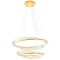 Suspension Incanti Oblige, metal, gold plated, dimmable, LED CCT, 73W, 5606 lumens, 3000K/4000K/6000K, D.80 cm