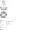 Suspension Incanti Oblige, metal, gold plated, dimmable, LED CCT, 50W, 3900 lumens, 3000K/4000K/6000K, D.60 cm