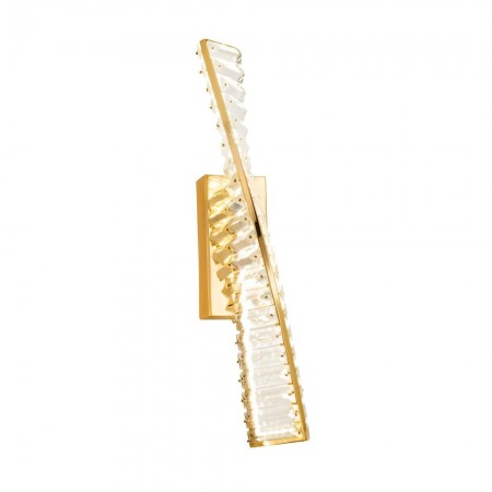Wall lamp Incanti Oblige, metal, gold plated, dimmable, LED CCT, 17W, 1310 lumens, 3000K/4000K/6000K, H.50 cm