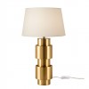 Table lamp Incanti Perpetuo, metal, matt gold, textile beige, 1XE27, H.50 cm