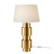 Table lamp Incanti Perpetuo, metal, matt gold, textile beige, 1XE27, H.50 cm