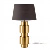 Table lamp Incanti Perpetuo, metal, matt gold, textile black, 1XE27, H.50 cm