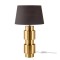 Table lamp Incanti Perpetuo, metal, matt gold, textile black, 1XE27, H.50 cm