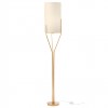 Floor lamp Incanti Poseido, metal, matt gold, textile beige, 1XE27, H.175 cm