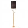 Floor lamp Incanti Poseido, metal, matt gold, textile black, 1XE27, H.175 cm