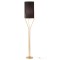Floor lamp Incanti Poseido, metal, matt gold, textile black, 1XE27, H.175 cm