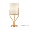 Table lamp Incanti Poseido, metal, matt gold, textile beige, 1XE27, H.45 cm