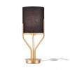 Table lamp Incanti Poseido, metal, matt gold, textile beige, 1XE27, H.45 cm