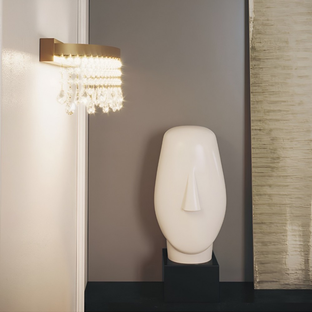 Wall lamp Incanti Vanesia, metal, brushed gold, LED CCT, 6,5W, 460 lumens, 3000K/4000K/6000K, L.30 cm