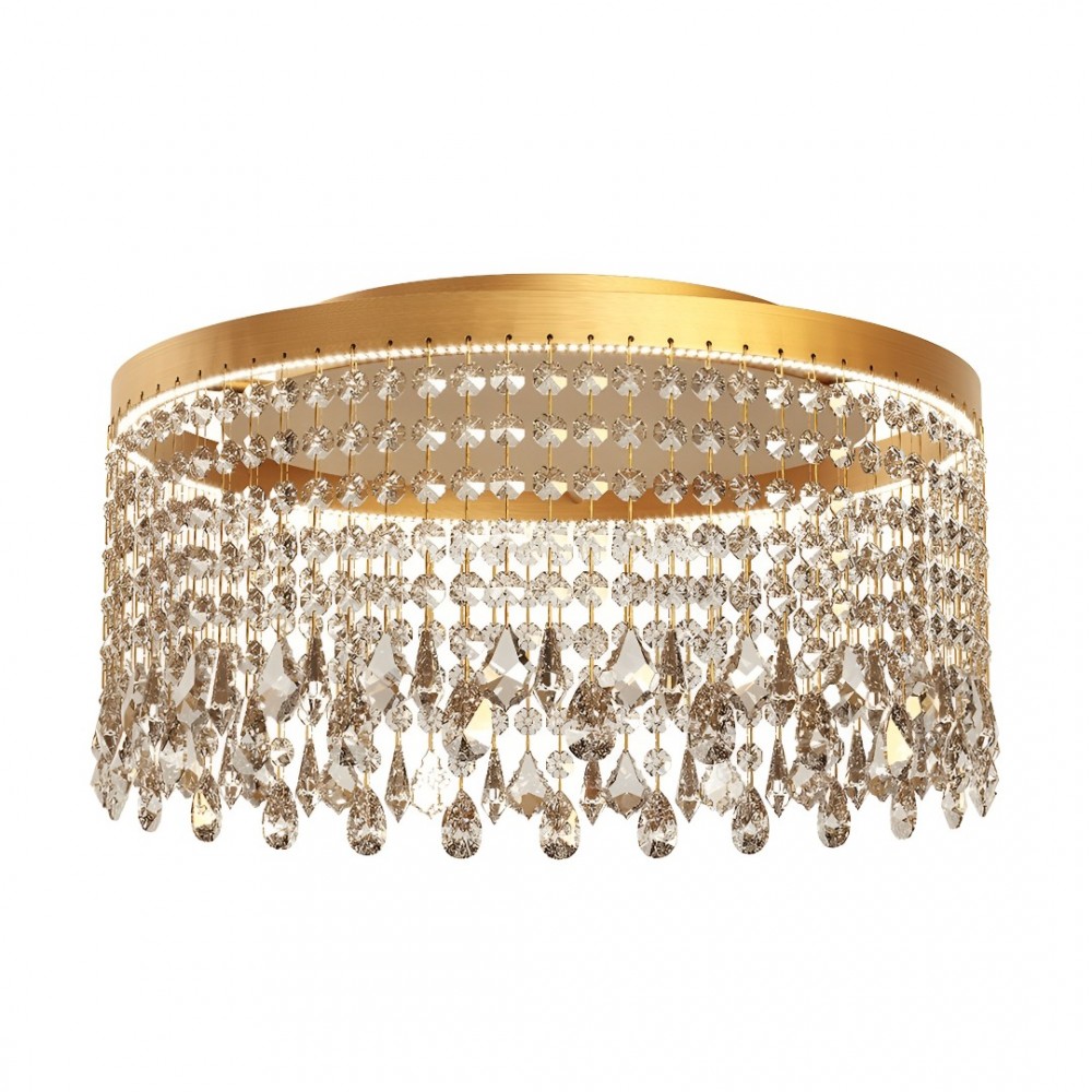Ceiling lamp Incanti Vanesia, metal, brushed gold, dimmable, LED CCT, 28W, 2200 lumens, 3000K/4000K/6000K, D.40 cm