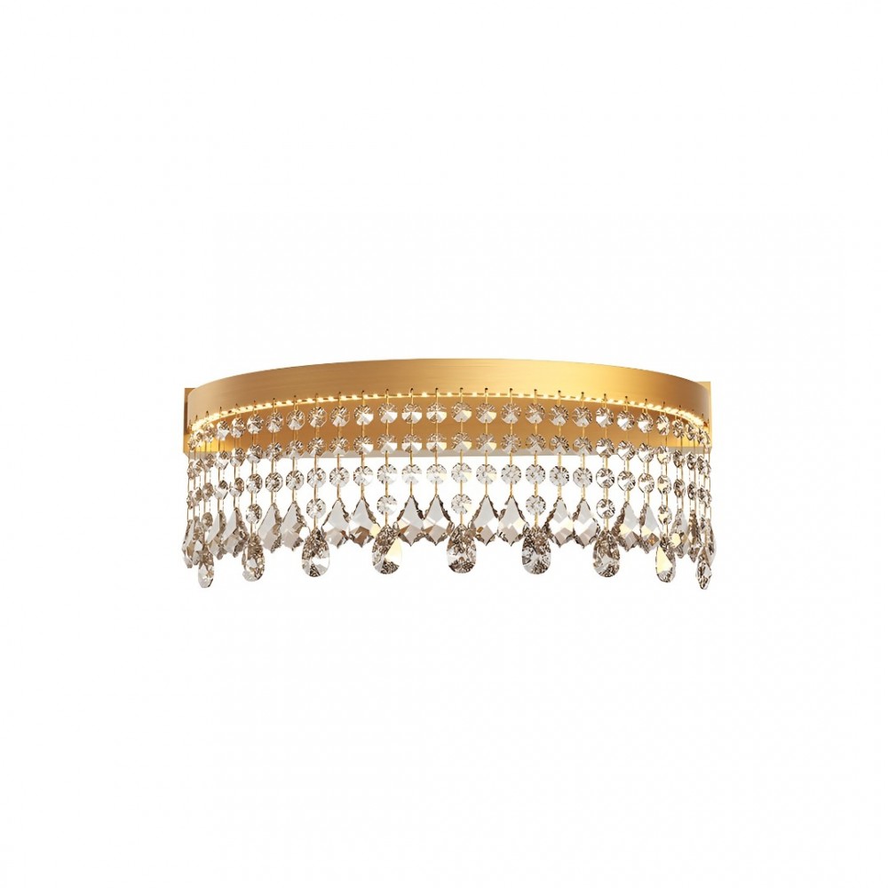 Wall lamp Incanti Vanesia, metal, brushed gold, LED CCT, 6,5W, 460 lumens, 3000K/4000K/6000K, L.30 cm