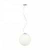 Pendant lamp Redo Ola, metal, glass, satin nickel, 2XE27, D.40 cm