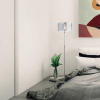 Floor lamp Smarter Astrid, metal, chrome, fabric, 1XE27, H.152 cm