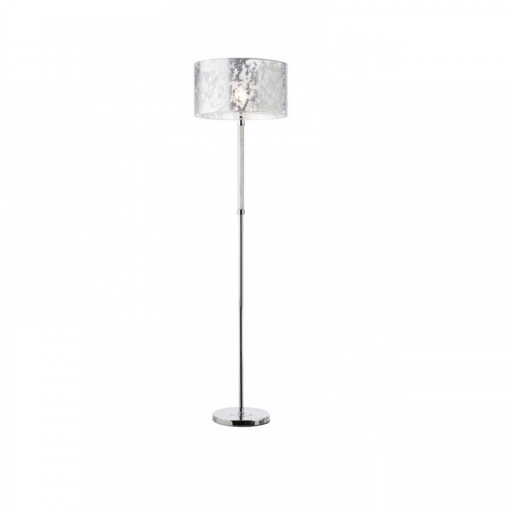 Floor lamp Smarter Astrid, metal, chrome, fabric, 1XE27, H.152 cm