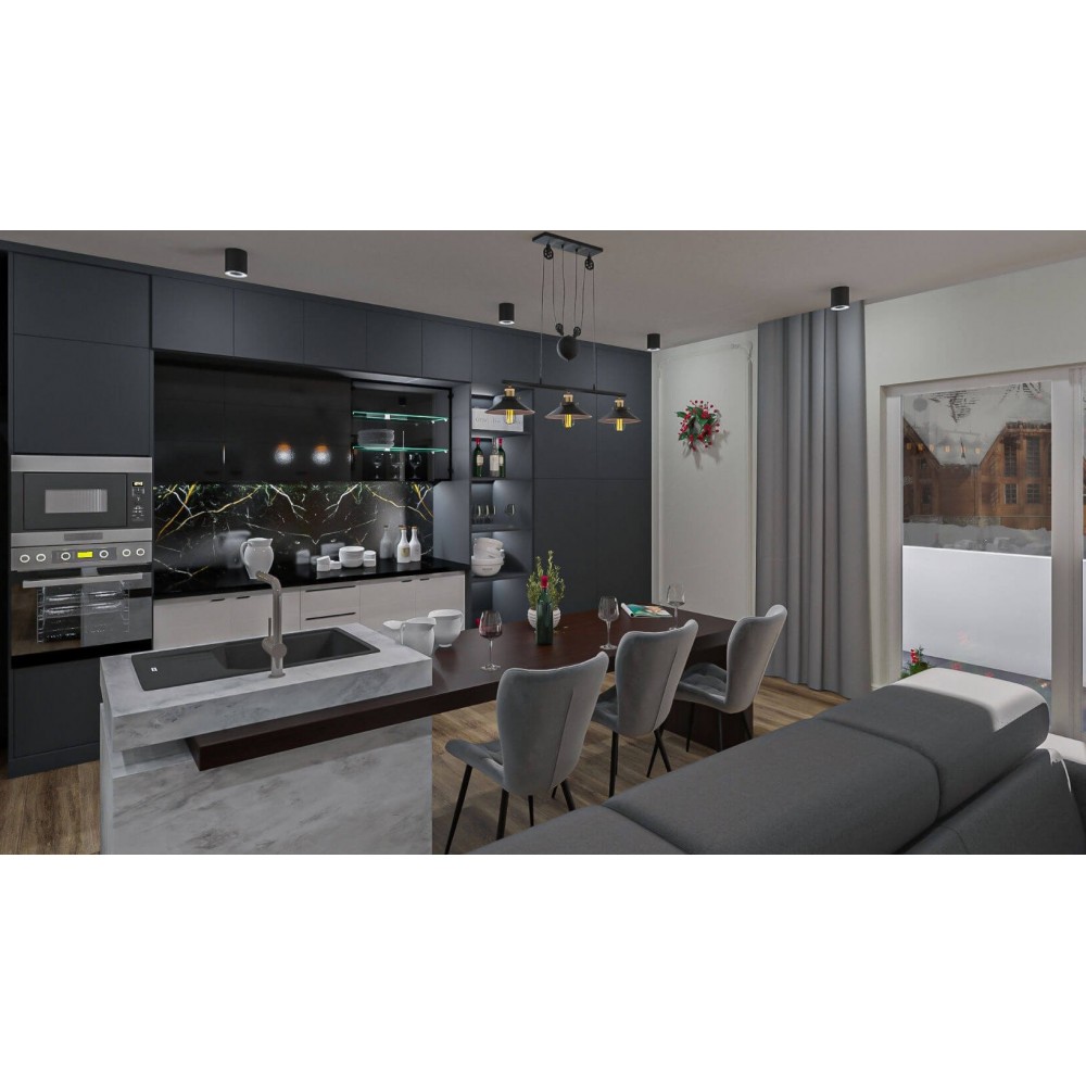Ceiling lamp Smarter Kato, metal, matt black, 1XGU10, D.10 cm