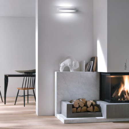 Wall lamp Redo Eigher, metal, matt white, LED, 8W, 520 lumens, warm white 3000K, L.25 cm