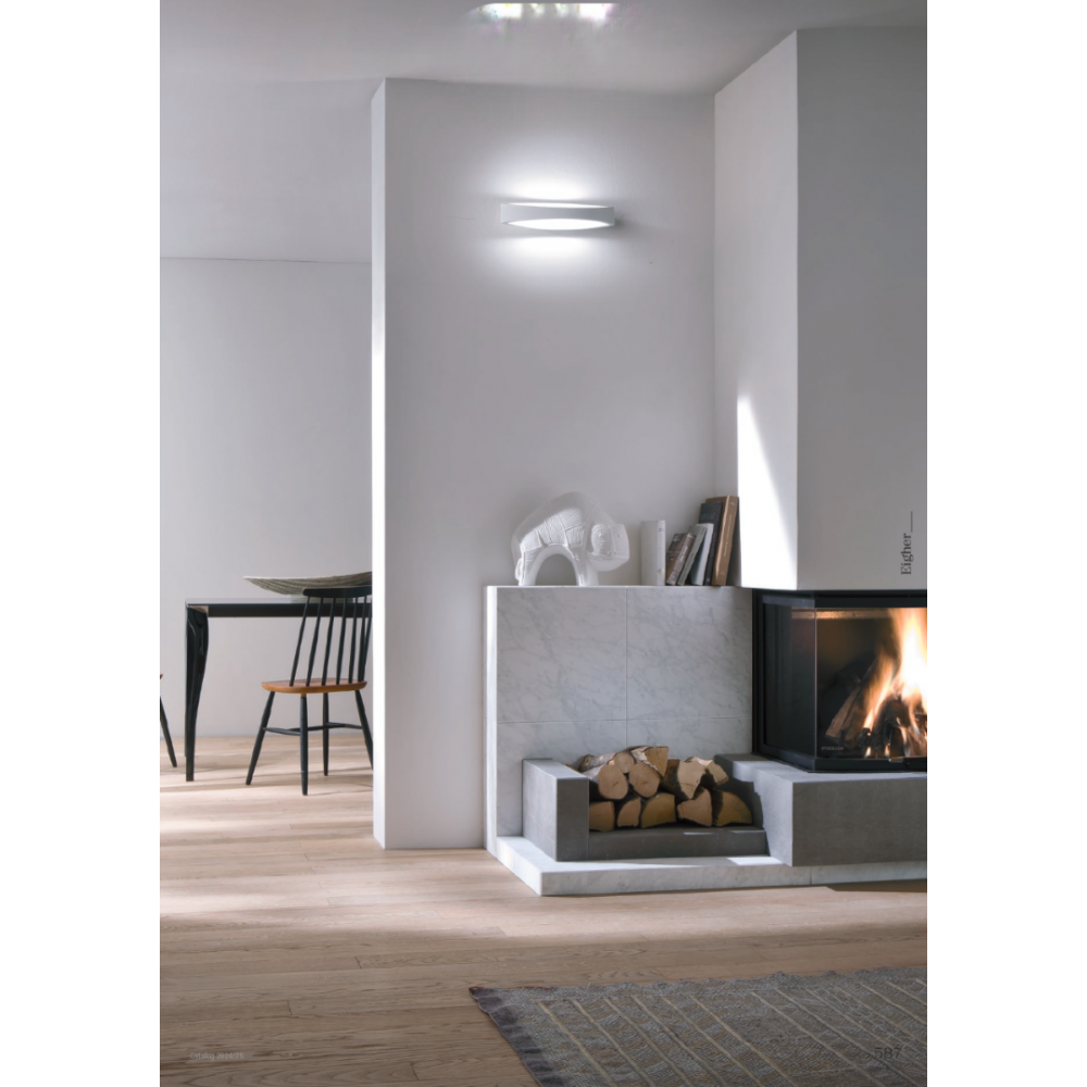 Wall lamp Redo Eigher, metal, matt white, LED, 12W, 747 lumens, warm white 3000K, L.35 cm