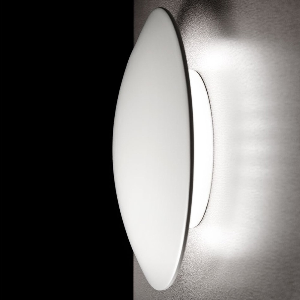 Wall lamp Redo Umbra, metal, matt white, LED, 6,5W, 330 lumens, warm white 3000K, D.16 cm