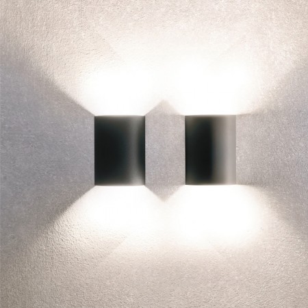 Wall lamp Redo Match, metal, matt black, LED, 6,7W, 600 lumens, warm white 3000K, H.15 cm, IP54