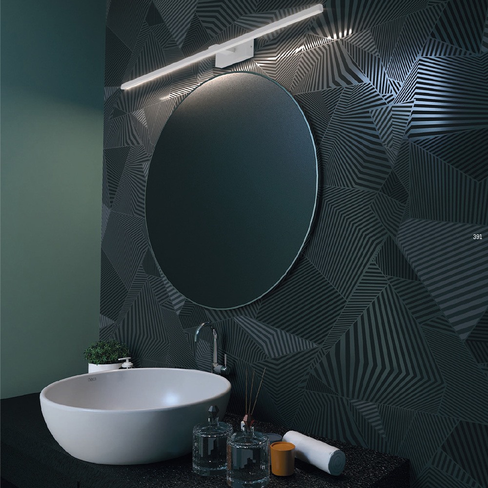 Wall lamp Smarter Neptune, metal, matt white, LED, 18W, 1041 lumens, neutral white 4000K, L.90 cm