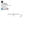Wall lamp Smarter Neptune, metal, matt white, LED, 18W, 1041 lumens, neutral white 4000K, L.90 cm