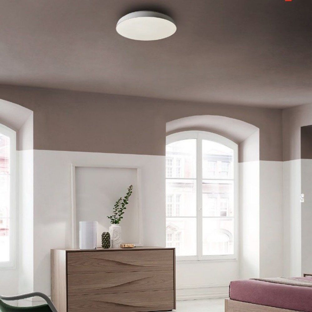 Ceiling lamp Redo Erie, metal, white, LED, 33.5W, 1924 lumens, warm white 3000K, D.41 cm