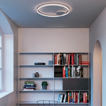 Wall lamp Redo Orbit, metal, sand white, LED, 55W, 4853 lumens, warm white 3000K, D.80 cm