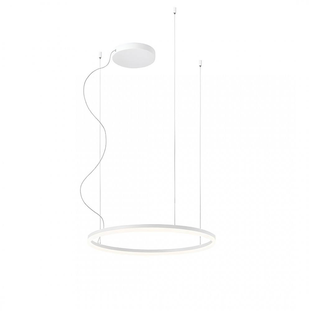 Pendant lamp Redo Orbit, metal, sand white, LED, 42W, 3568 lumens, warm white 3000K, D.60 cm