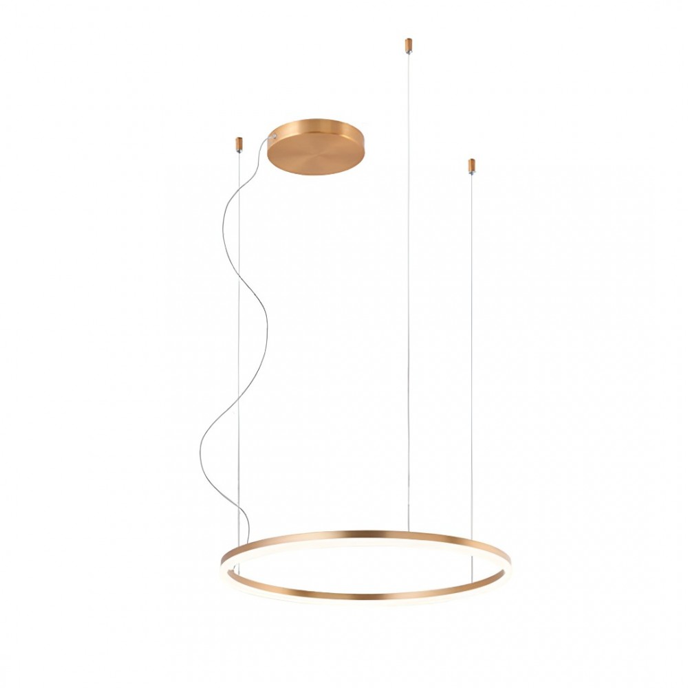 Pendant lamp Redo Orbit, metal, bronze, LED, 42W, 3568 lumens, warm white 3000K, D.60 cm