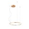 Pendant lamp Redo Orbit, metal, bronze, LED, 42W, 3568 lumens, warm white 3000K, D.60 cm