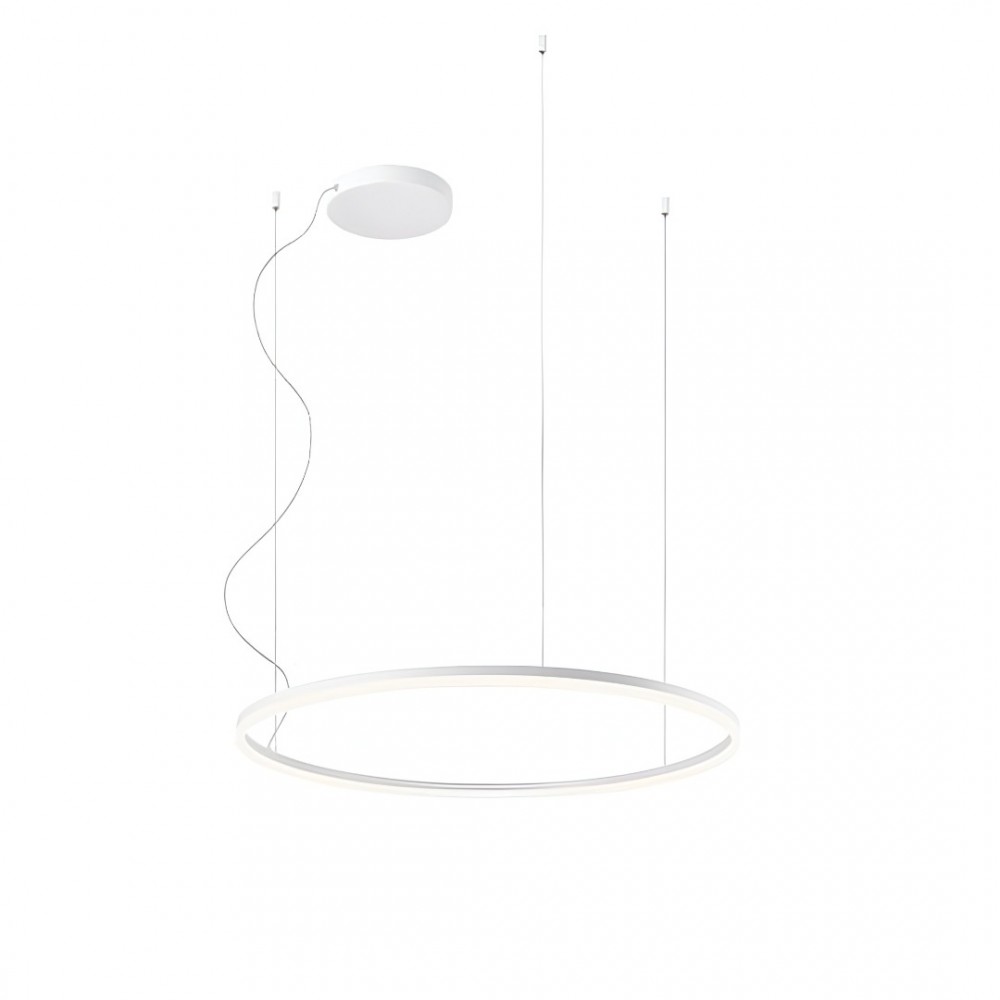 Pendant lamp Redo Orbit, metal, sand white, LED, 55W, 4853 lumens, warm white 3000K, D.80 cm