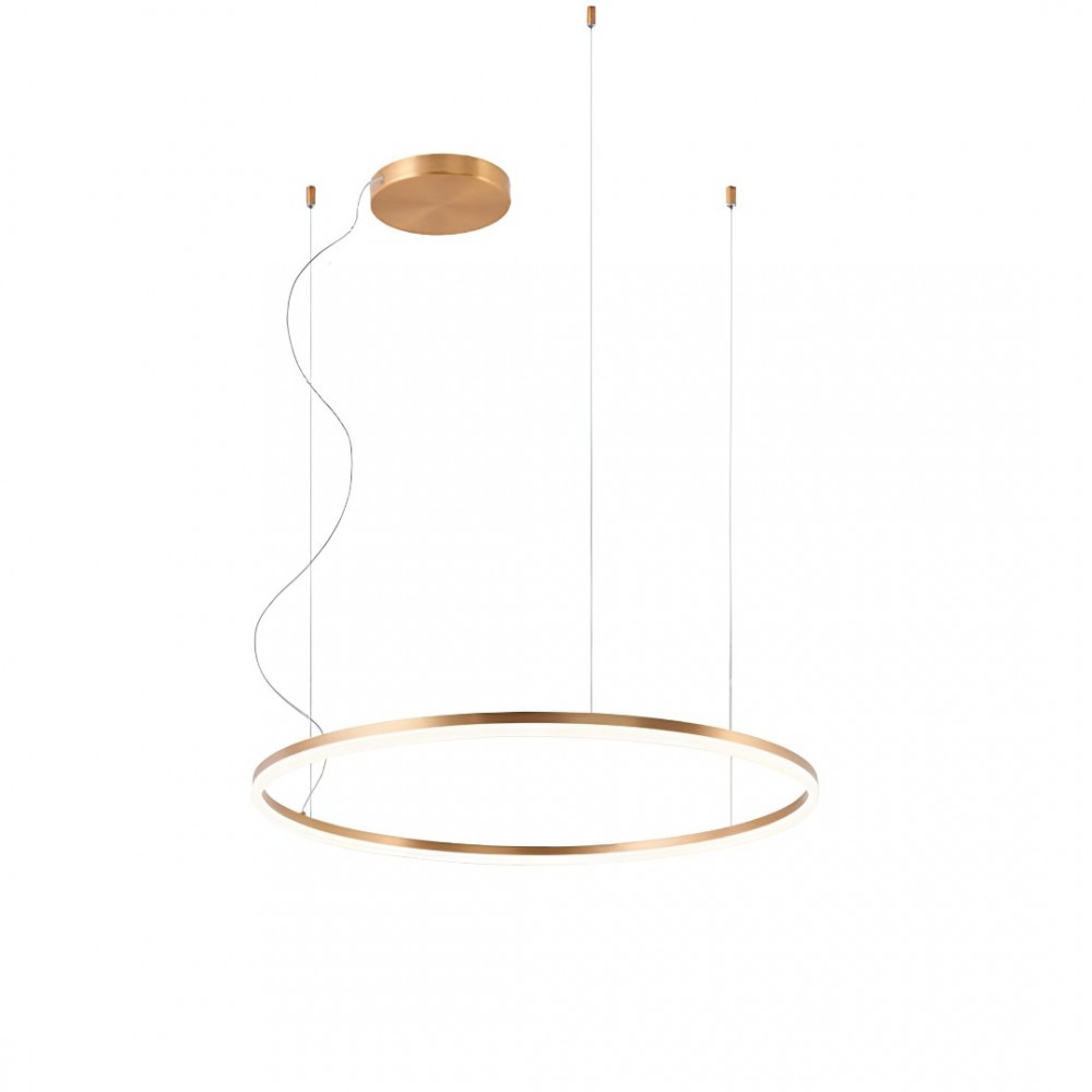 Pendant lamp Redo Orbit, metal, bronze, LED, 55W, 4853 lumens, warm white 3000K, D.80 cm