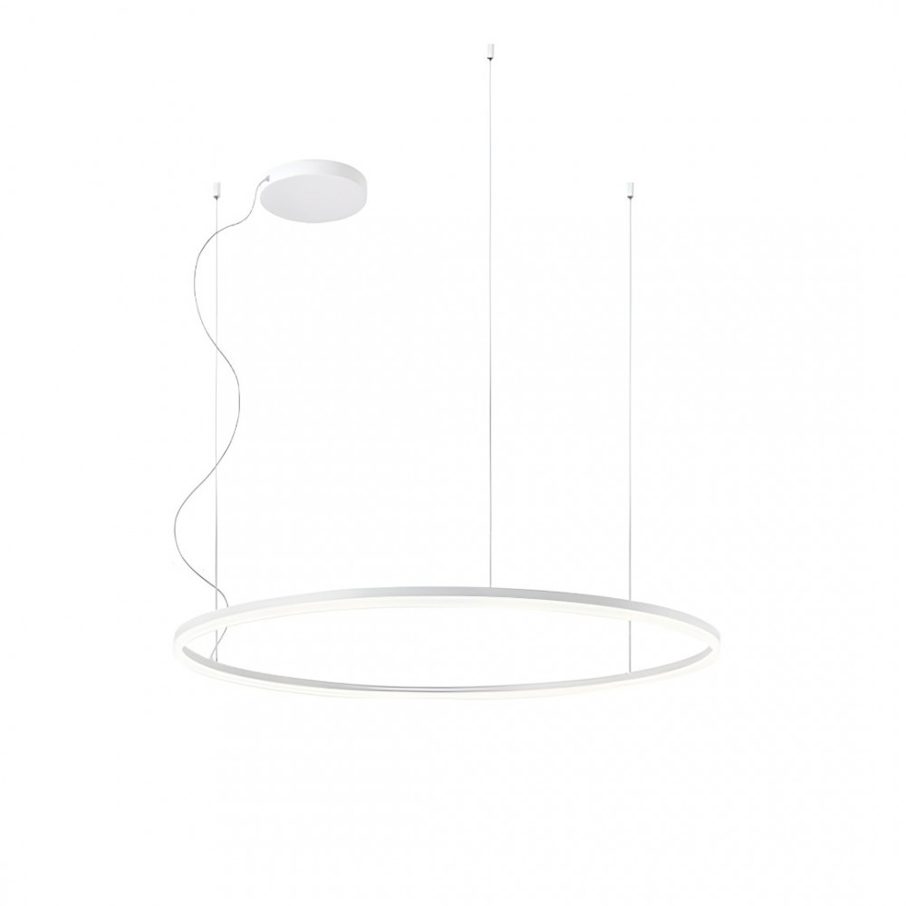 Pendant lamp Redo Orbit, metal, sand white, LED, 68W, 5465 lumens, warm white 3000K, D.100 cm