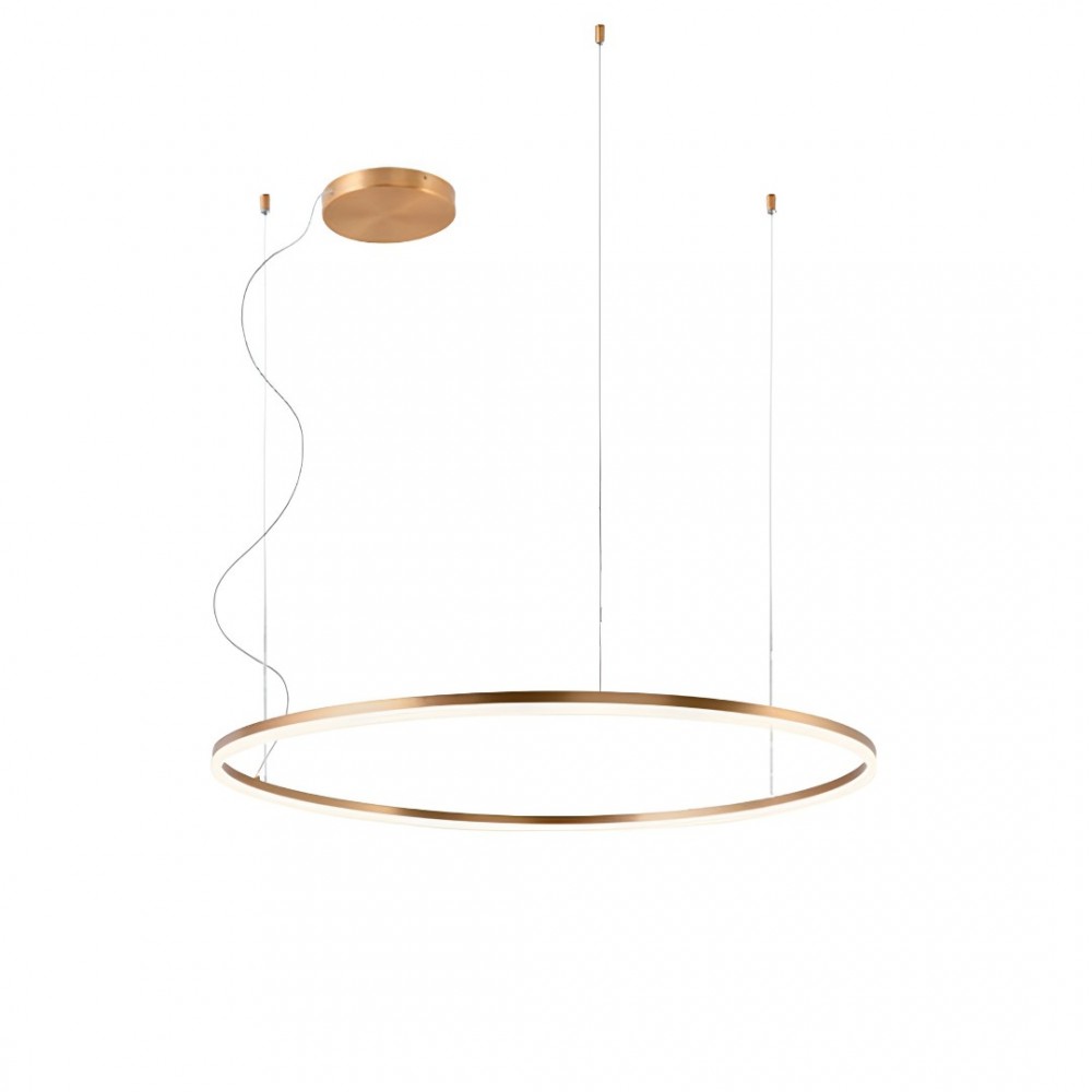 Pendant lamp Redo Orbit, metal, bronze, LED, 68W, 5465 lumens, warm white 3000K, D.100 cm