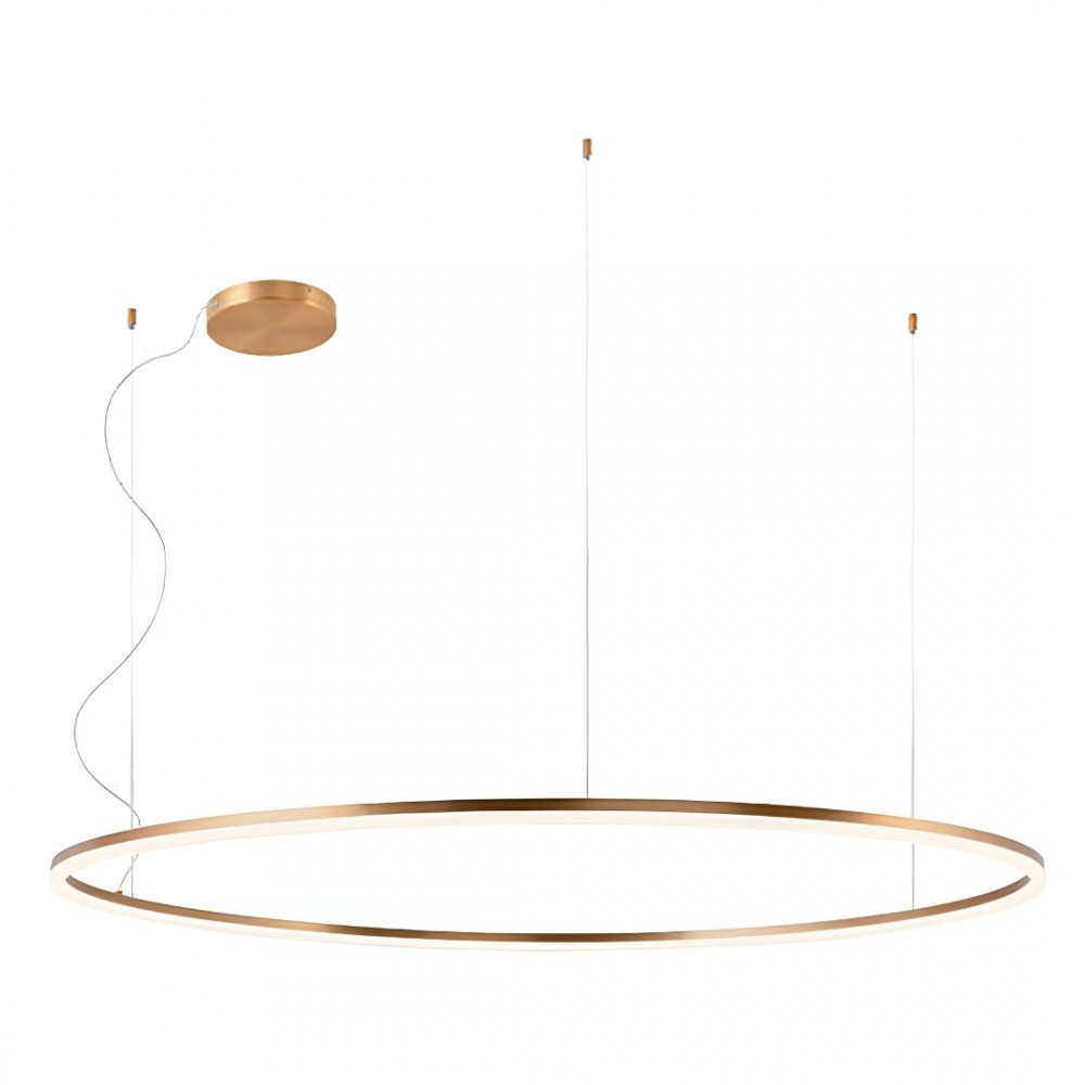 Pendant lamp Redo Orbit, metal, bronze, LED, 110W, 8372 lumens, warm white 3000K, D.150 cm