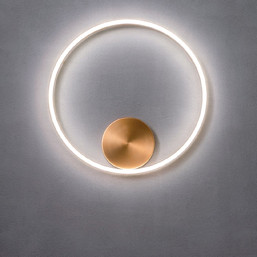 Wall lamp Redo Orbit, metal, bronze, LED, 26W, 2425 lumens, neutral white 4000K, D.40 cm