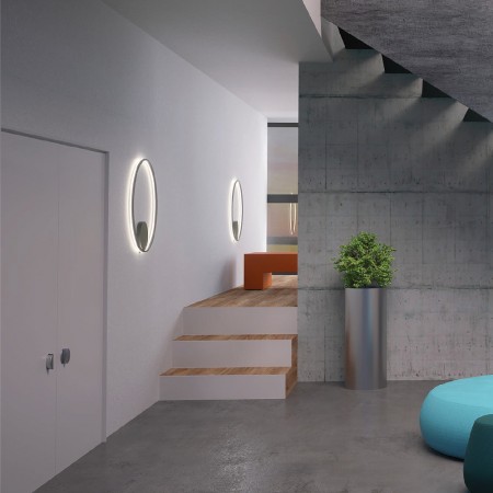 Wall lamp Redo Orbit, metal, sand white, LED, 54W, 4786 lumens, warm white 3000K, D.80 cm